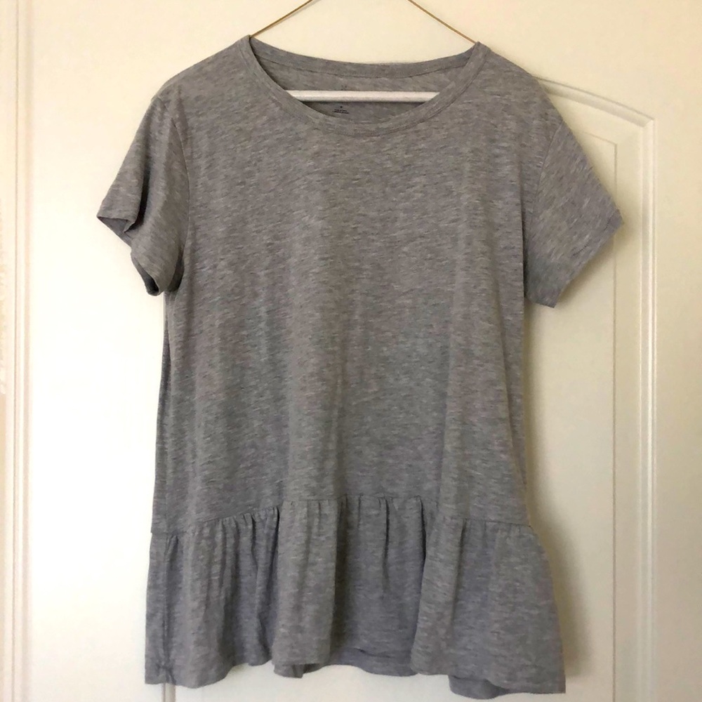 Gray Caslon Peplum Top, size M